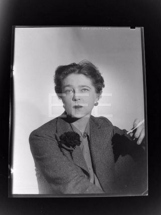 1937 Eva Le Gallienne Actress Author Old Photo Negative 389b