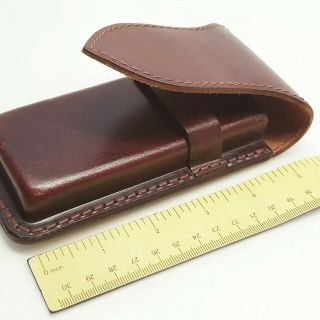 LEATHER PEN CASE for 5 fountain pen ballpoint VINTAGE 1980 ' s Hungary - 2