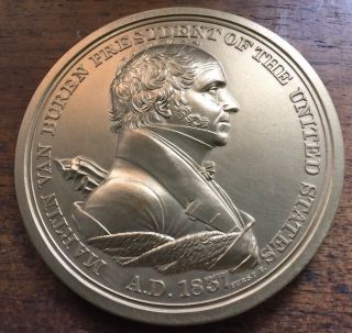 1837 President Martin Van Buren Peace Bronze Medal Us