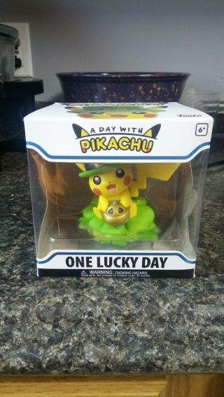 Funko A Day With Pikachu One Lucky Day Vinyl Figure In Hand Pokemon