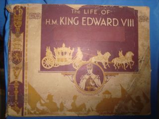 Old Vintage Incomplete Souvenir Labels Album Of King Edward Viii Coronation 1936