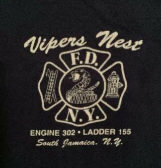 FDNY NYC Fire Department York City T - shirt Sz M E302 Jamaica Queens 5