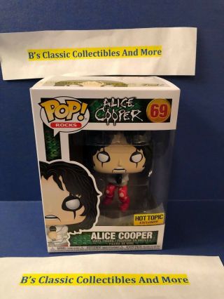 Alice Cooper Pop Figure 69 Rock Music Funko Hot Topic Exclusive