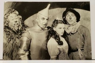 Wizard Of Oz Dorothy,  Lion,  Scarecrow & Tin Man Movie Vintage Postcard G20
