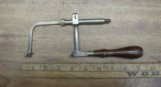 Vintage Millers Falls Jewelers Saw,  Fret Saw,  8 - 3/4 ",  3 - 1/4 " - 7 " Capacity,  Good Cond.
