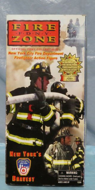 Real Heroes Fdny Fire Zone 9/11 Firefighter Action Figure 12 " Nyfd