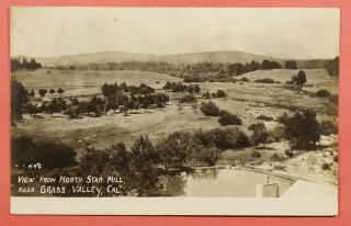 1909 Real Photo Postcard View From North Star Mill Grass Valley California Ca