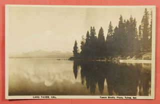 1923 Tavern Studio Real Photo Postcard Lake Tahoe California Ca Nevada County
