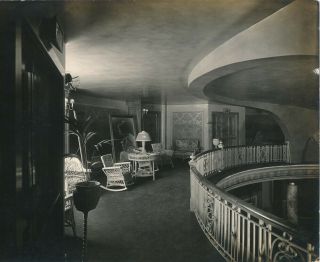 Colonial Theatre Reading,  Pa 1925 Photo Art Deco Balcony Lounge W H Lee