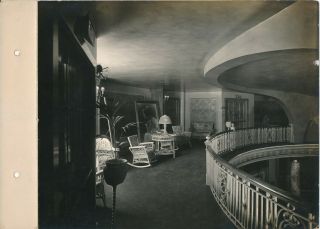 COLONIAL THEATRE Reading,  PA 1925 Photo ART DECO Balcony Lounge W H LEE 2