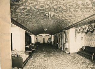 CAPITOL THEATRE Pottsville,  PA 1927 Photo ART DECO Mezzanine Lounge 2