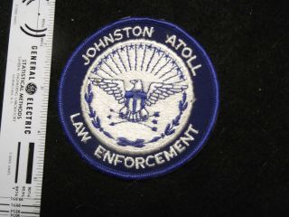 Federal Us Territory Johnston Atoll Dod Defense Police Patch Rare Defunct Pacifi