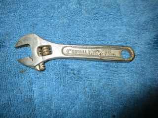 Vintage Oxwall 4 Inch Adjustable Wrench " For Noment Load " Japan