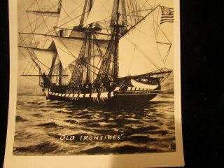 Vintage early postcards old Ironside ship pirate boat sailing 2
