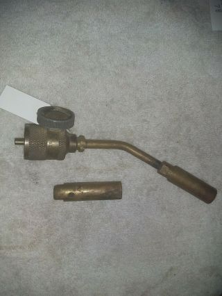 Vintage Brass Propane Blow Torch Nozzle Steampunk Machine Barn Find Farm Tools