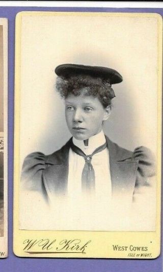 Victorian Fashion Vintage Old Cdv Photo Kirk Cowes Isle Of Wight Ll2