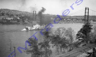 C1900 2.  4 X 2.  25 " Photo Negative Steamboat Kanawha On Ohio River 5506