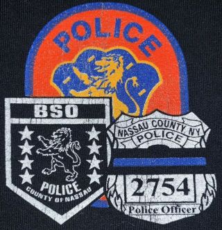Ncpd Nassau County Police Department Bso Long Island Ny T - Shirt Sz 3 Xl Nypd