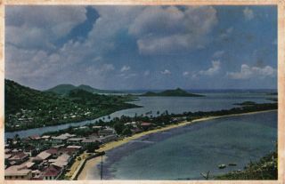 French West Indies,  Caribbean,  Postcard,  Marigot,  St.  Martin,  Vintage About 1958