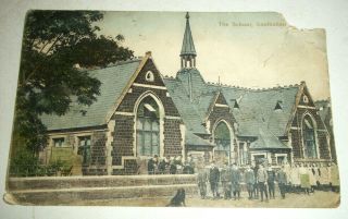 Antique Photo Snettisham Norfolk Postcard - The School Snettisham 1900 Children