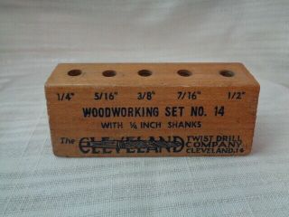 Cleveland Twist Drill Company Drill Bit Holder??? Woodworking Set No 14