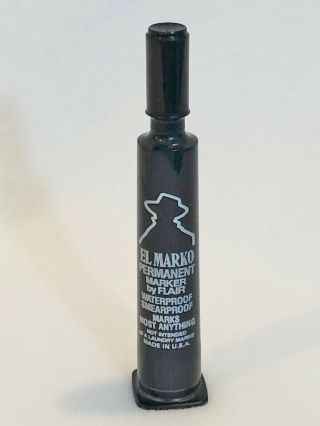 Vintage El Marko Permanent Marker By Flair - Black - Has Ink - Collectors Item