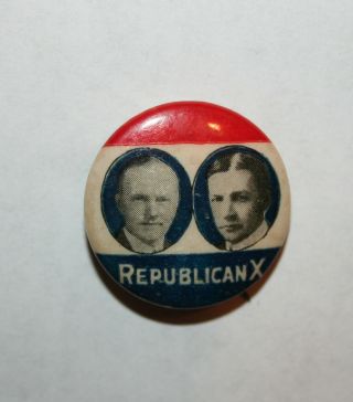 1924 Coolidge And Dawes President Campaign Button Political Pinback Pin Election