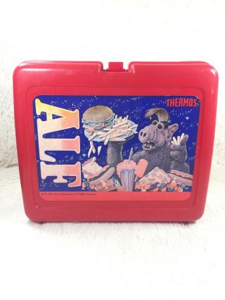 Vintage Alf Lunch Box 1987 TV Show 80s w/ Thermos Complete Retro Red w/ UPC 2