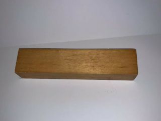 VINTAGE WOODEN SLIDE - TOP PENCIL BOX CASE WITH COMPARTMENTS AND RULER 4