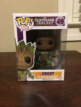 Rare/vaulted Extra Mossy Groot Funko Pop Guardians Of The Galaxy