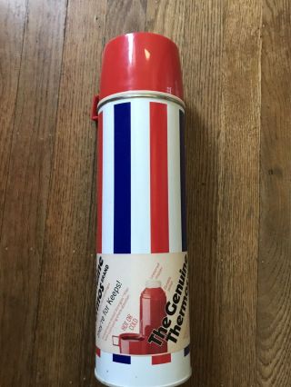 Vintage NOS Thermos King Seeley Red White Blue 1973 American 2