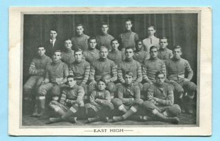 Antique 1910 Era East High Football Team 1 African American Player
