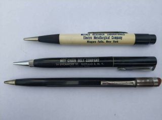 3 Vintage Mechanical Pencils Fully