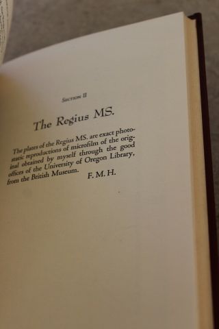 The Regius Manuscript,  A Masonic Poem,  hardback,  1952,  lovely 5