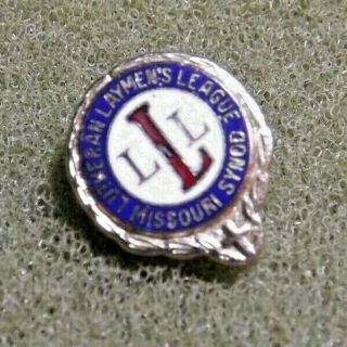 Vintage Lutheran Laymen’s League Missouri Synod Lapel Pin Christian Missionary