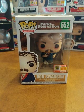 Funko Pop Sdcc 2018 Ron Swanson Parks And Rec Limited Edition Sticker
