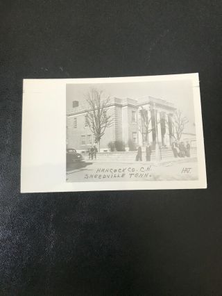 Vintage Photo Postcard Hancock County Court House Sneedville Tennessee