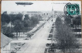 Airship/dirigible/blimp 1913 French Aviation Postcard: Mourmelon - Le - Grand