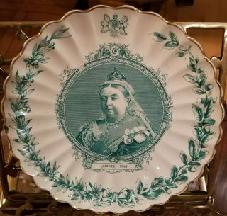 1887 Queen Victoria Jubilee China Plate By F&r