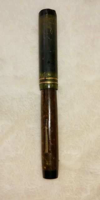 1914 Sheaffer Lever Fill 5 - 30 Flat Ring Top Fountain Pen With Swan 2 14k Nib