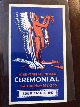 F65/ Native American Indian Advertising Card C1943 Gallup Mexico 25