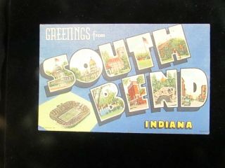 Large Letter Postcard,  Greetings From South Bend,  Indiana