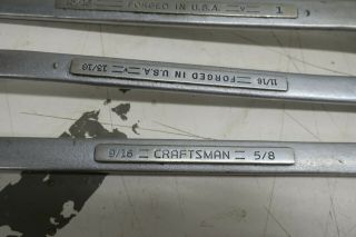 Vintage Craftsman Offset Double Box - End Wrench Set of 5 5