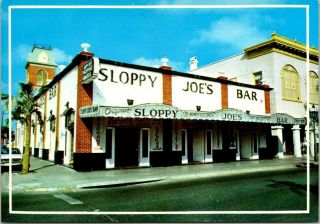 Vintage Florida Sloppy Joes Bar Key West Duval & Green St Post Card Postcard