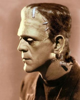 Boris Karloff (p) The Bride Of Frankenstein 1935 4x6 " Hand Color Tinted Photo