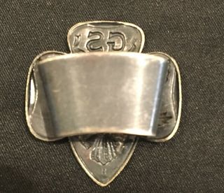 RARE Vintage 1930 ' s Girl Scout Neckerchief slide Stamped Metal 2