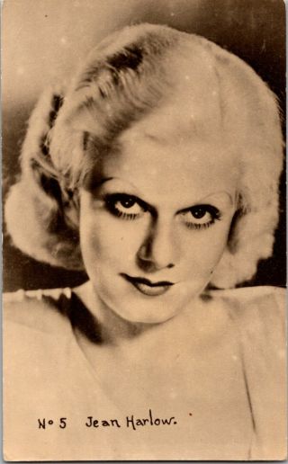 Jean Harlow Postcard American Film Actress And Sex Symbol Of The 1930s N177