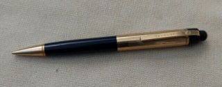 Vtg Eversharp Skyline Repeating Mechanical Pencil Navy Blue W/ Gold Filled Cap