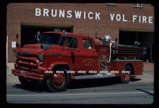 Brunswick Md 1956 Gmc Coe American La France Pumper Fire Apparatus Slide