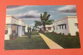 Zg390 Linen Harding Villas&minerna Court Miami Beach Florida Date Stamp 1941